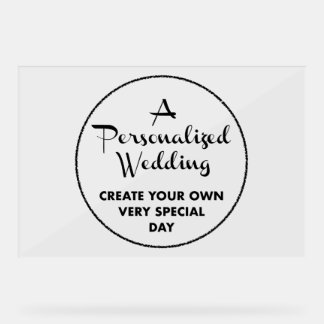 Custom Wedding Welcome Sign 24" x 36" Acrylic