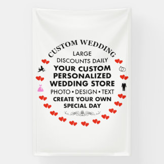 Custom Wedding Welcome Sign 6' x 4' Vinyl Banner