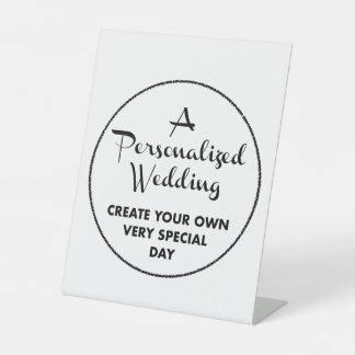 Custom Wedding Welcome Sign - 8" x 10" Pedestal