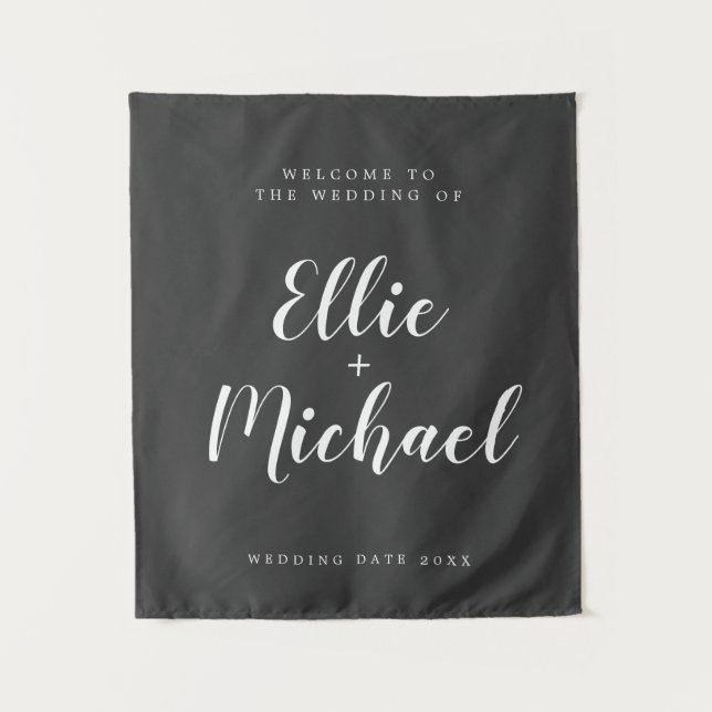 Custom Wedding Welcome Tapestry (Front)