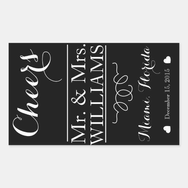 custom Wedding wine bottle label table centre (Front)