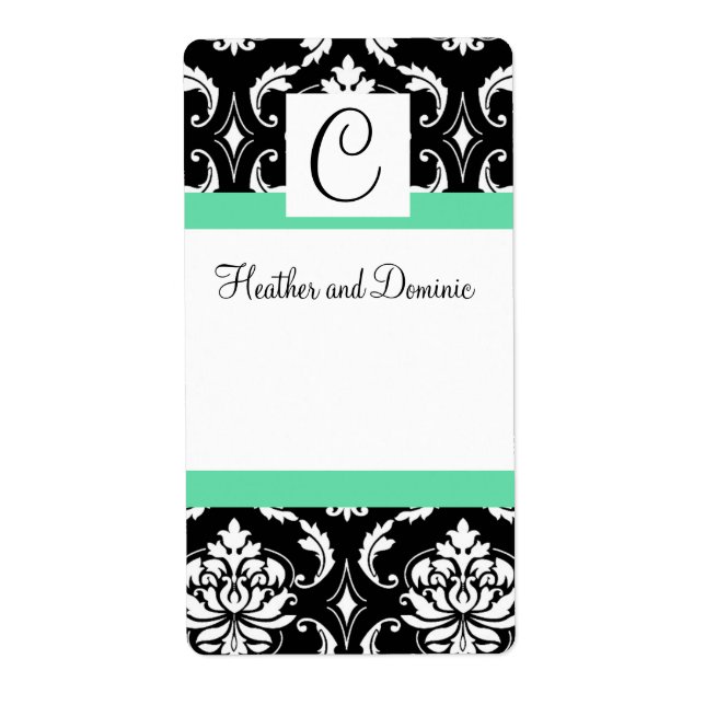 Custom  Wedding Wine Label Template (Front)