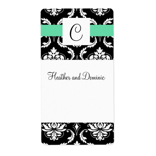 Custom  Wedding Wine Label Template (Front)