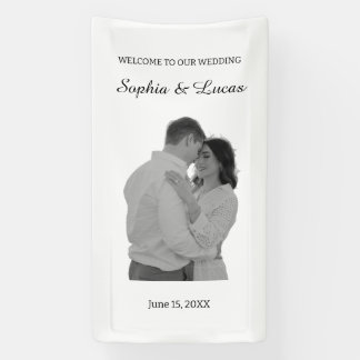 Custom Wedding With Names and Date, Wedding Banner