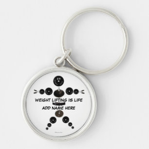 Custom Weight Lifting Fun Keychain
