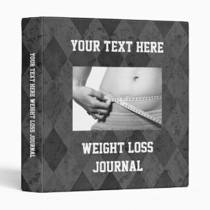 Custom Weight Loss Journal, Exercise Schedule Book Binder