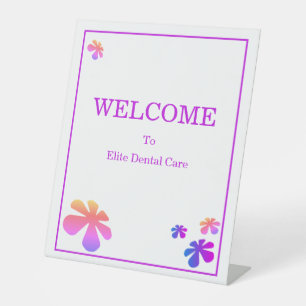 Custom Welcome Business Pedestal Sign