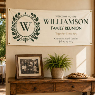 Custom Welcome Elegant Family Reunion Banner