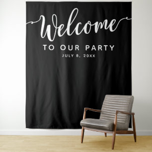 Custom Welcome Event Photo Backdrop Banner Tapestry