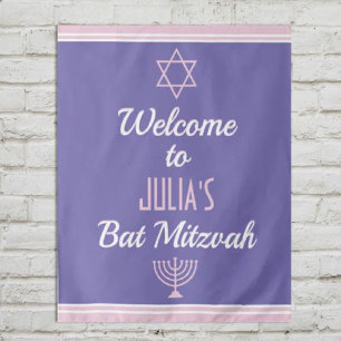 Custom Welcome for Bat Mitzvah Tapestry