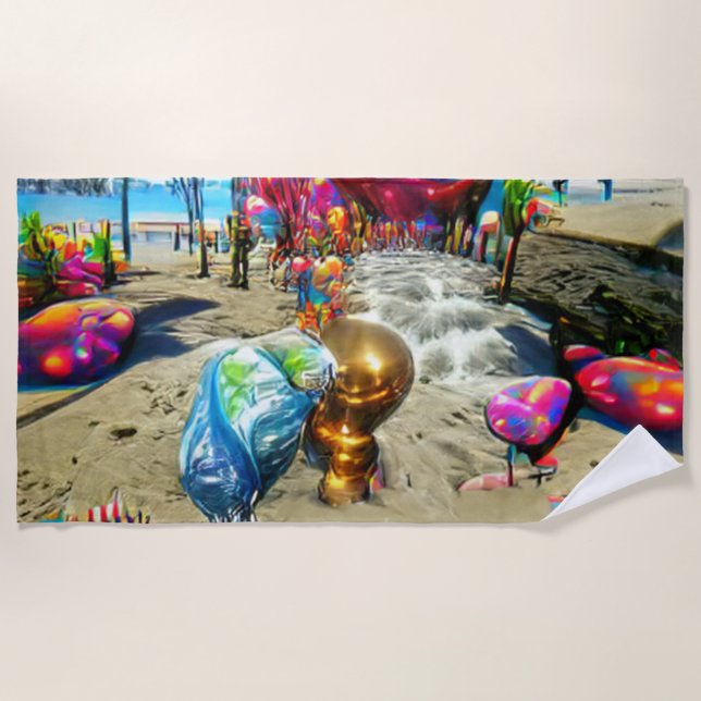 Custom Welcome Home Beach Towel with Balloons (Front)
