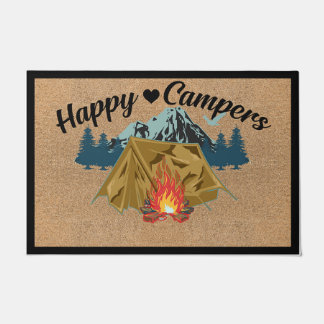 Custom welcome mat, Camping decor Doormat
