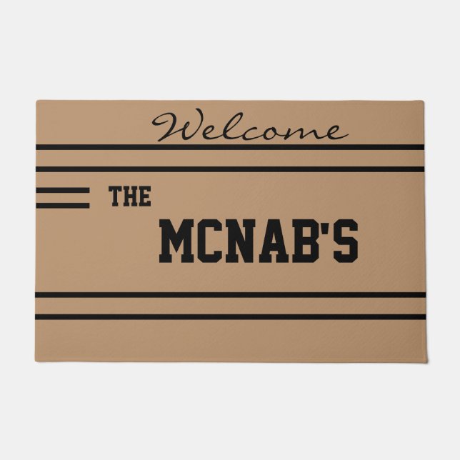 Custom Welcome Mat - Personalized Name/Logo (Front)