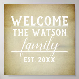 custom welcome poster to personalize