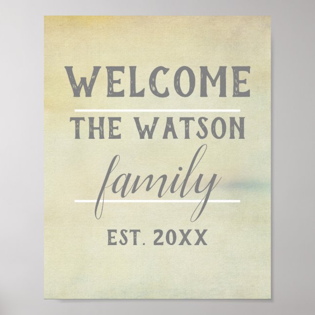 custom welcome poster to personalize (Front)