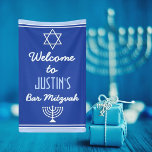 Custom Welcome to Bar Mitzvah Banner<br><div class="desc">Welcome your guests in style</div>