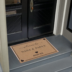 Custom  Welcome to Nana & Papa's elegant House  Doormat