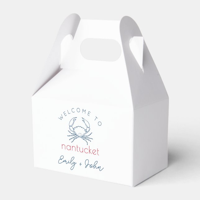 Custom Welcome to Nantucket wedding Favor Box (Front Side)