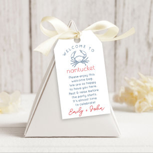 Custom Welcome to Nantucket wedding Tag