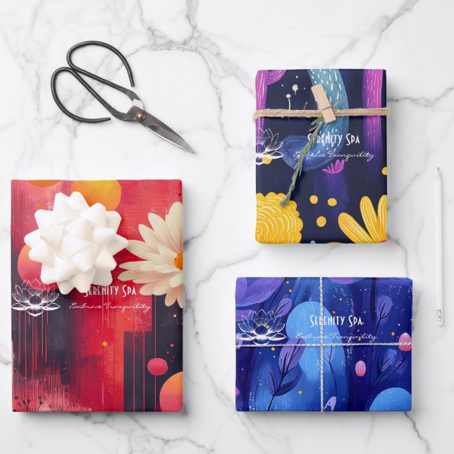 Custom Wellness Product Wrap - Business Retailers Wrapping Paper Sheet (Front)