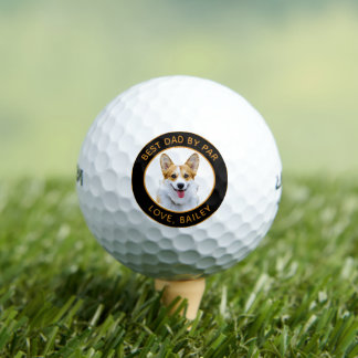 Custom Welsh Corgi Dog Personalized Drawing Golf Balls