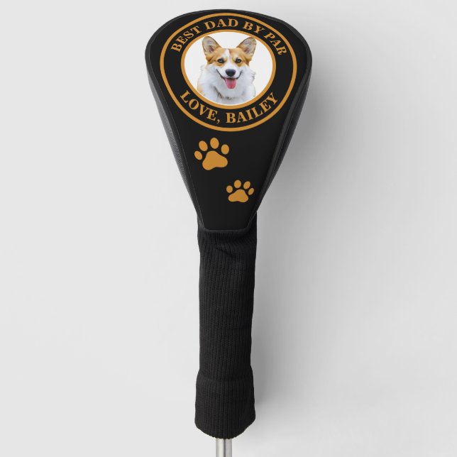 Custom Welsh Corgi Dog Personalized Drawing Golf Head Cover (Front)