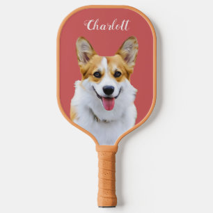 Custom Welsh Corgi Dog Personalized Drawing Pickleball Paddle