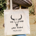 Custom Western Wedding Bachelorette Party Group Tote Bag<br><div class="desc">Do you need a bridal party tote bag for your upcoming western wedding? If so, then you need to check out our custom western wedding bachelorette party group tote bags! Our tote bags are perfect for the bride-to-be and her bridesmaids. They can be personalized with any name or monogramming, and...</div>