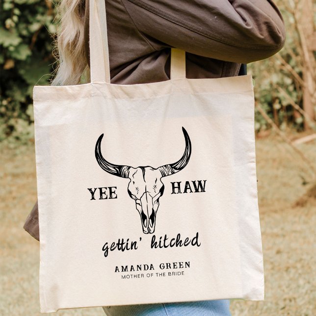 Custom Western Wedding Bachelorette Party Group Tote Bag (Creator Uploaded)