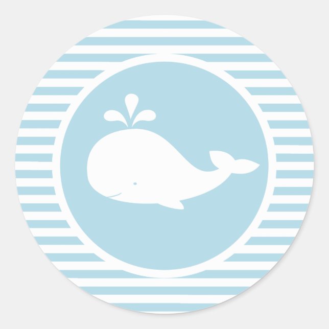 Custom Whale Birthday Sticker (Front)