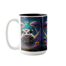 Custom Whimsical Opossum Psychedelic Hippie