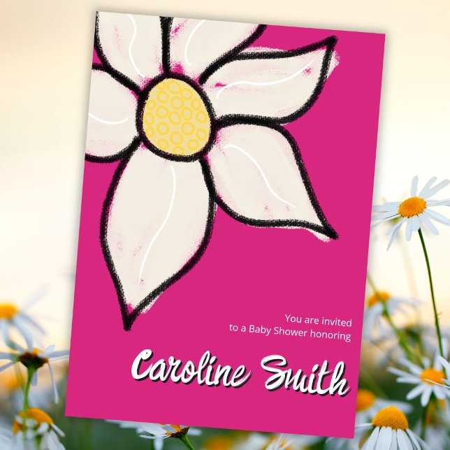 Custom Whimsical Spring Daisy Baby Shower  Invitation (Creator Uploaded)