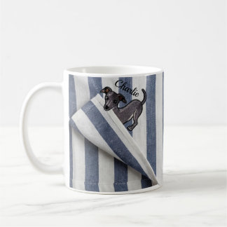 Custom Whippet Dog Blanket Striped Personalized Coffee Mug