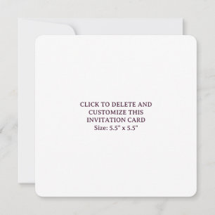 Custom White 5.5" x5.5" Rounded Invitation Card