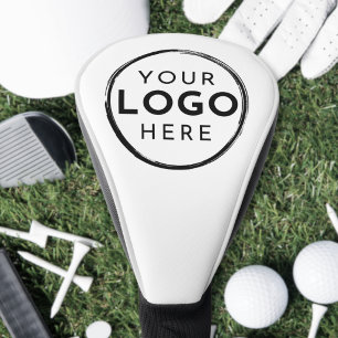Custom White Business Logo Golf Head Cover