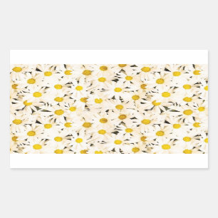 Custom White Daisies Blank Elegant Template Sticker