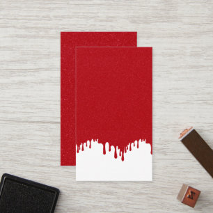Custom White Drip Tomato Red Flat Loyalty Card