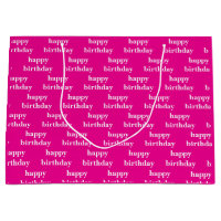  custom white& fuchsia  typography Girls birthday