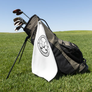 Custom White Golf Towel Featuring Club Emblem