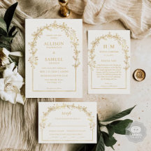 Custom White Grey Gold Autumn Wedding