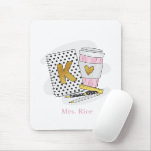 Custom White Kindergarten Teacher Appreciation Mouse Pad