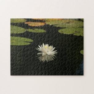 Custom White Lilly Pond Puzzle