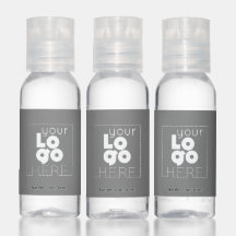Custom White Logo on Ash Grey 12x 1oz Travel Size