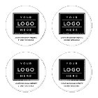 Custom White Logo Slogan Website Square