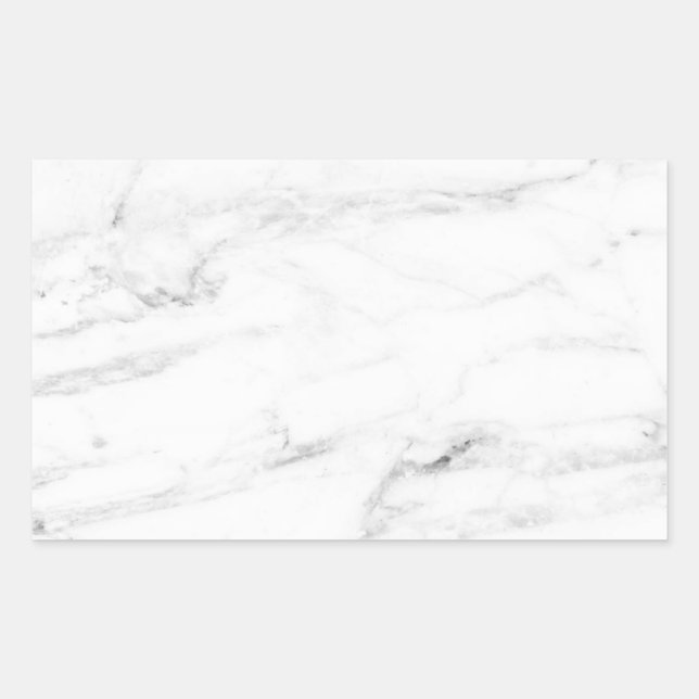 Custom White Marble Blank Elegant Template Sticker (Front)