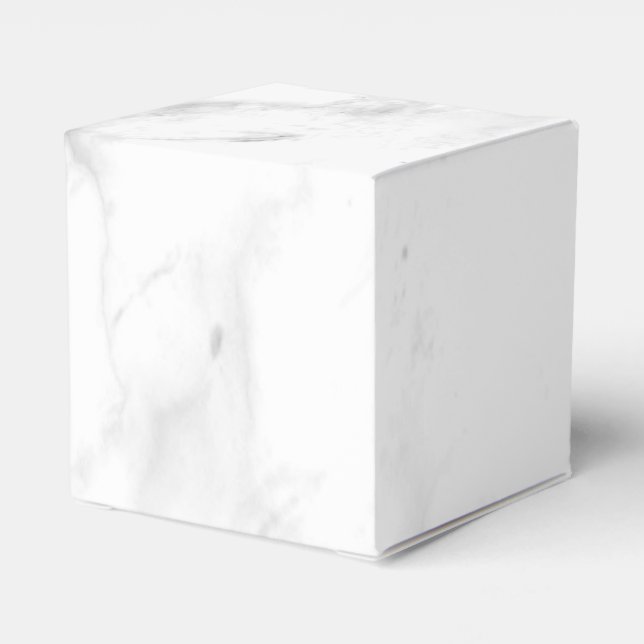 Custom White Marble Elegant Modern Template Favor Box (Back Side)