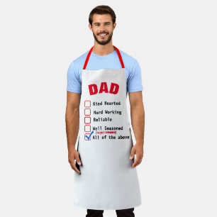 Custom White Personalized Dad MOM #FATHERSDAYGift Apron