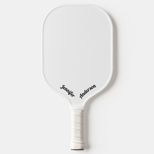 Custom White Pickleball Paddle (Front)