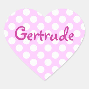 Custom White Polka Dots Heart Sticker