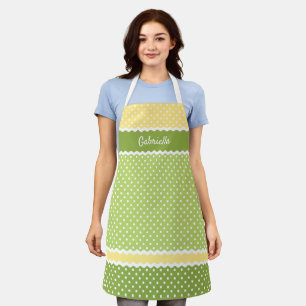 Custom White Polka Dots On Summer Citrus Colors Apron